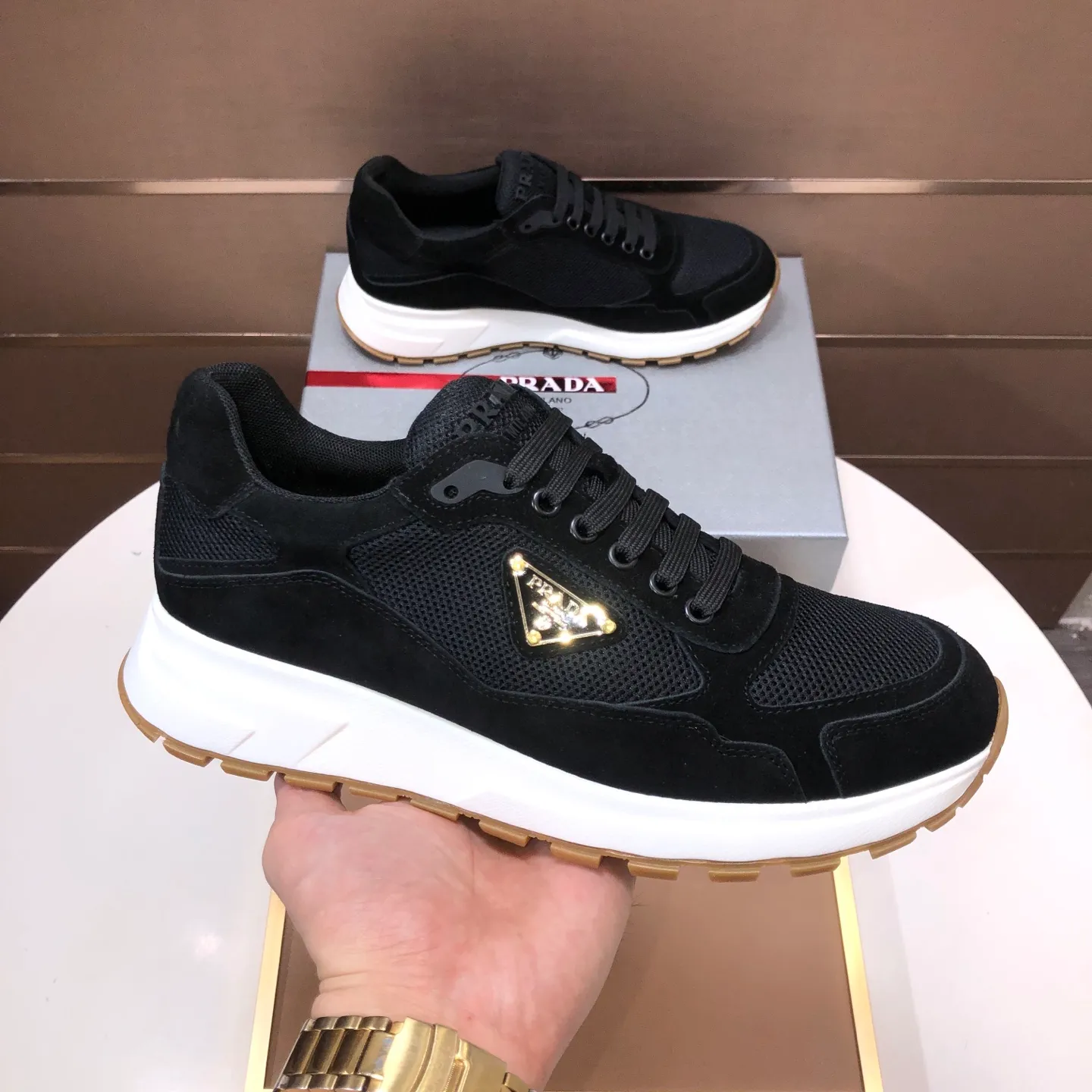 Men's shoes 💰580💰 [PRADA] Top-quality original items, new seasonal styles, high-quality original items, top-level imported calfskin and original imported glue, imported cowhide lining with original cowhide feet, original outsole! Quality guaranteed! Code 38-45 (45 customized)